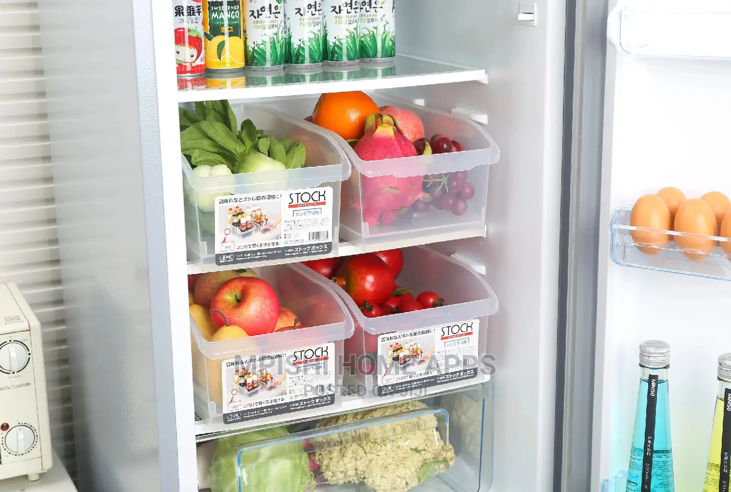 4pcs Fridge Storage Box