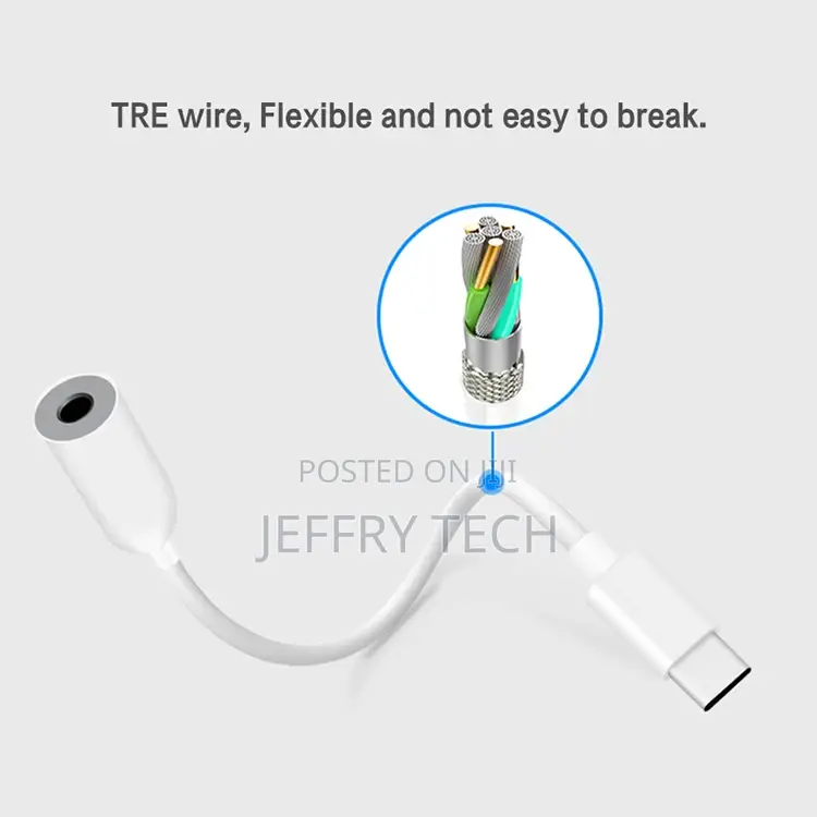 Usb Audio Adapter Type-C to 3.5mm Aux Jack Audio Type C Adap