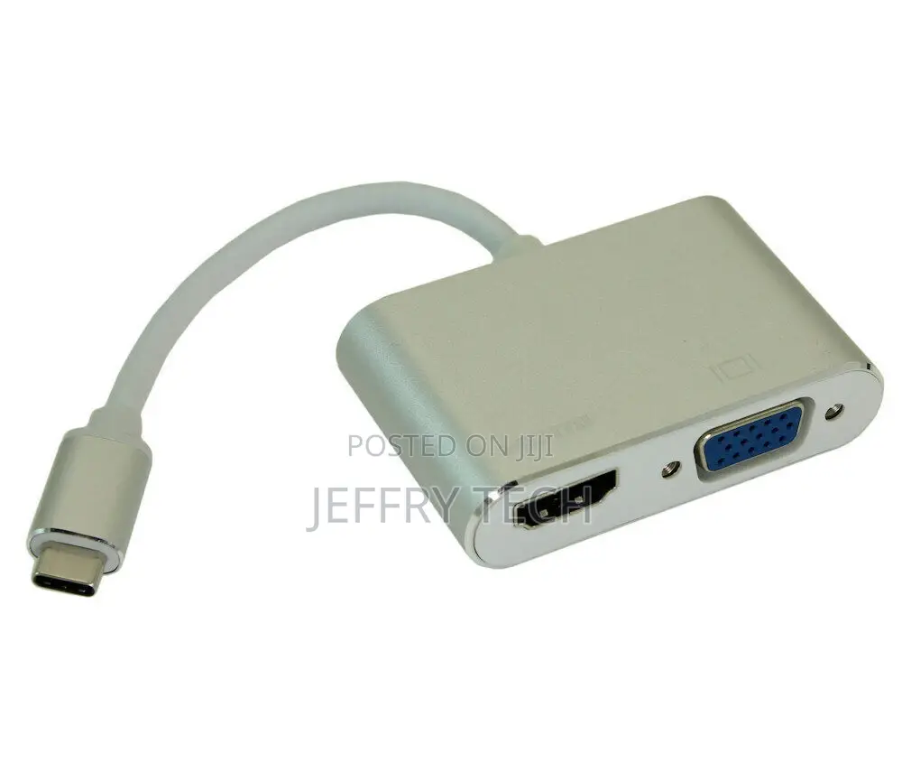 USB 3 Type C Male to HDMI 4K at 30hz VGA (Mirror or Desktop) Ad