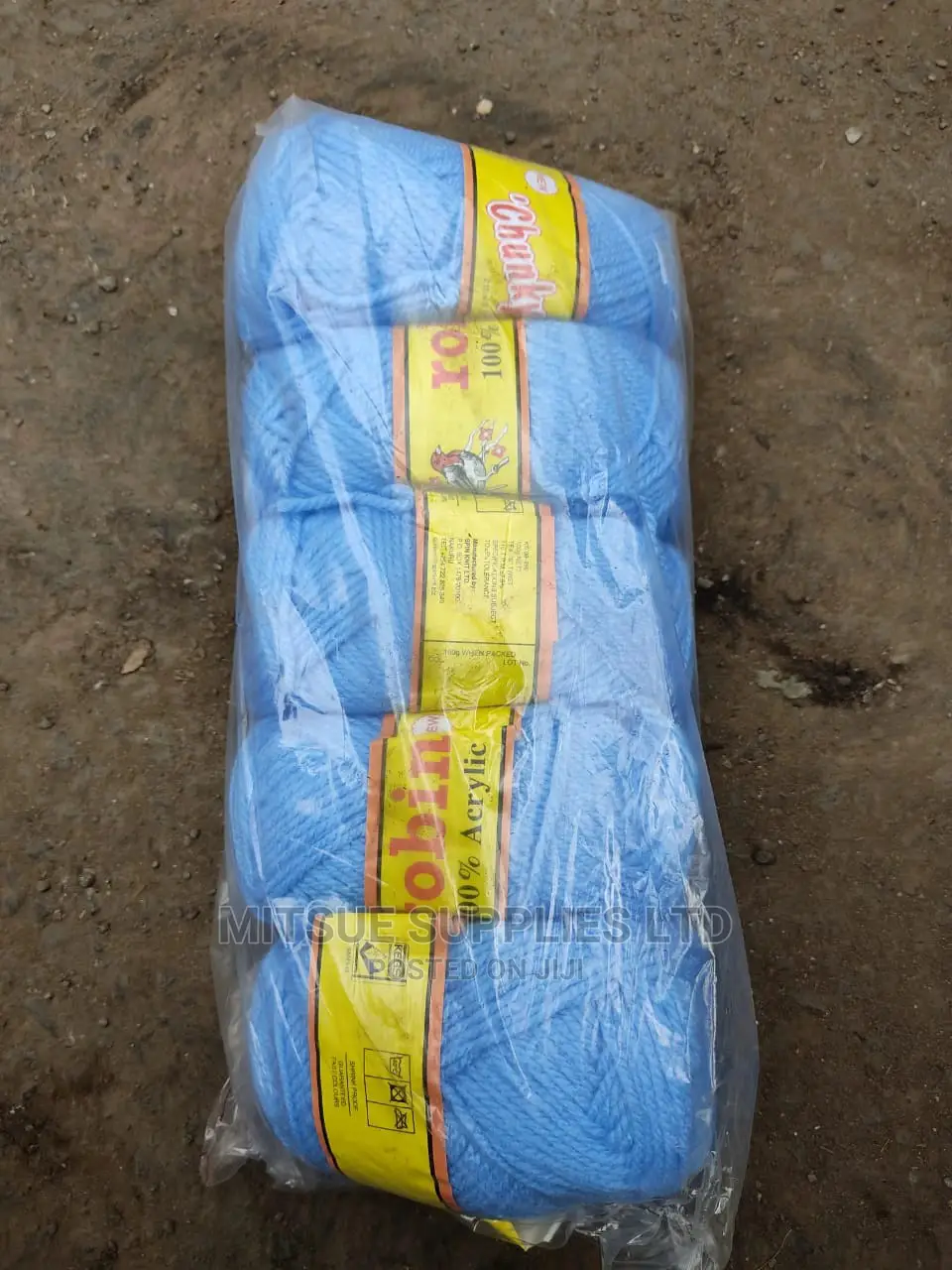 5 Sky Blue Chunky Knitting Yarn