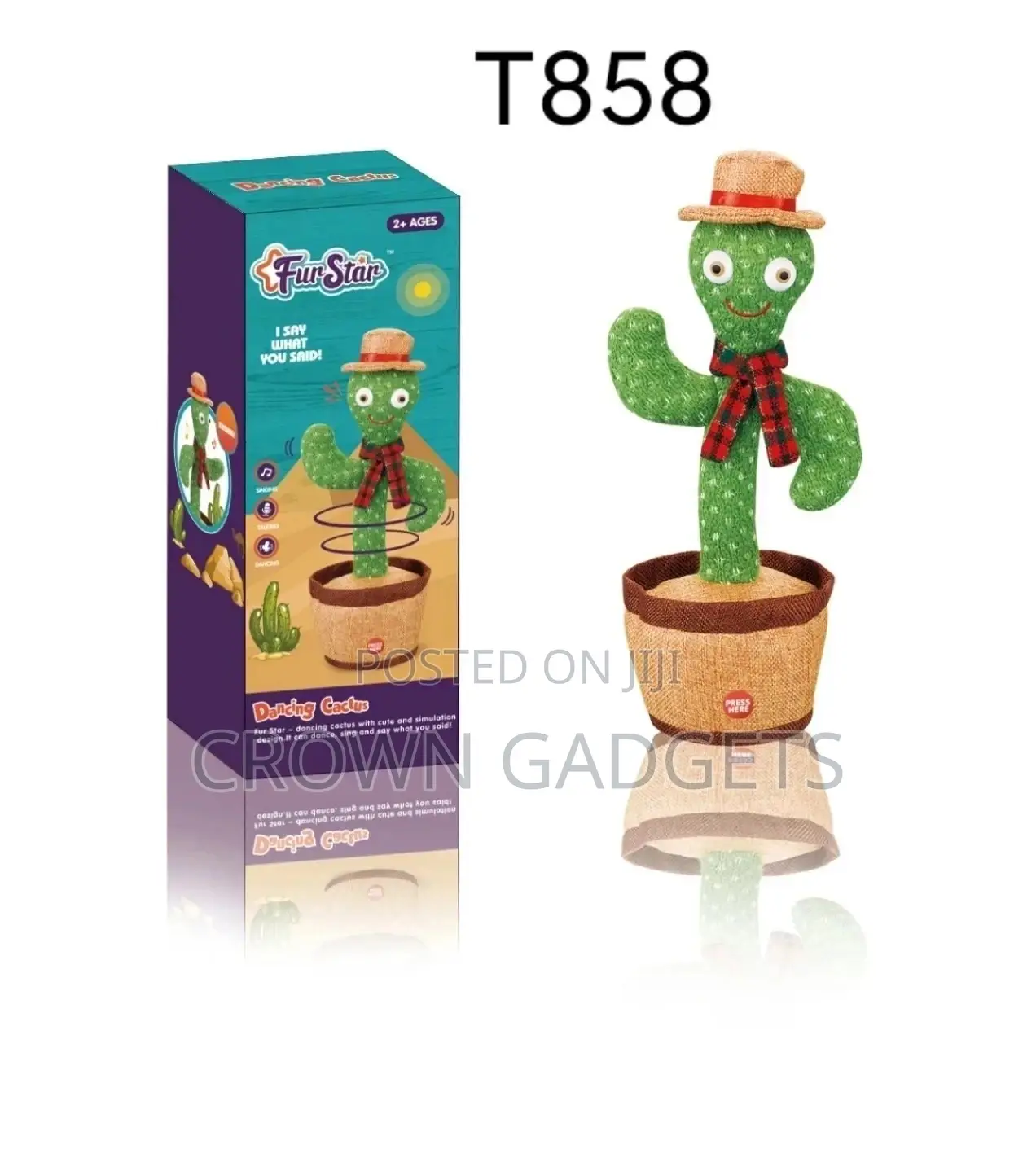 Tiktok Wriggle Dancing Cactus Plush Toy