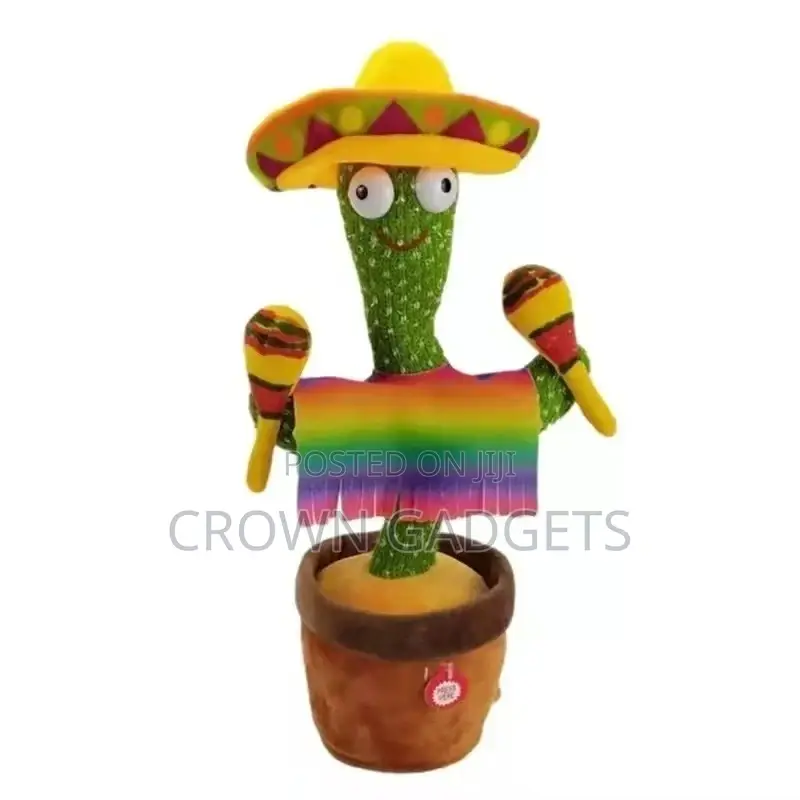 Electronic Toy With Song Plush Cactus Potted Toy