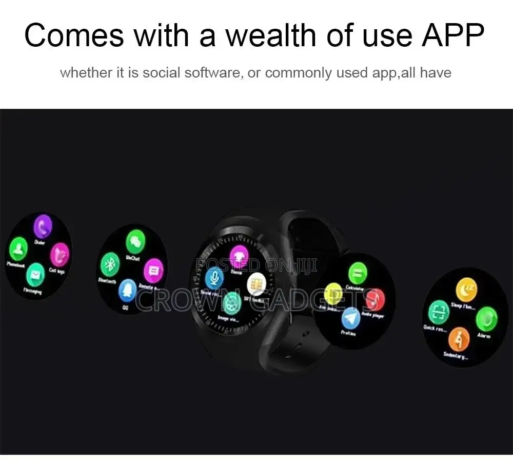 Y1 Smart Watch, Black