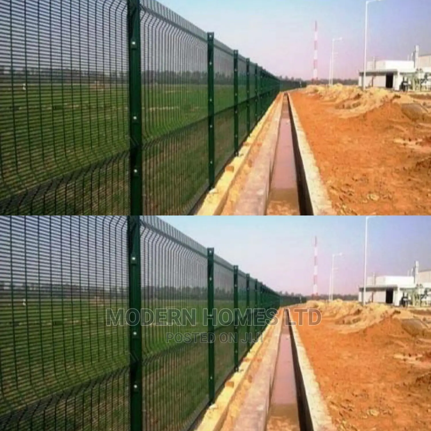 Modern Homes Galvanized Steel Mesh Fence