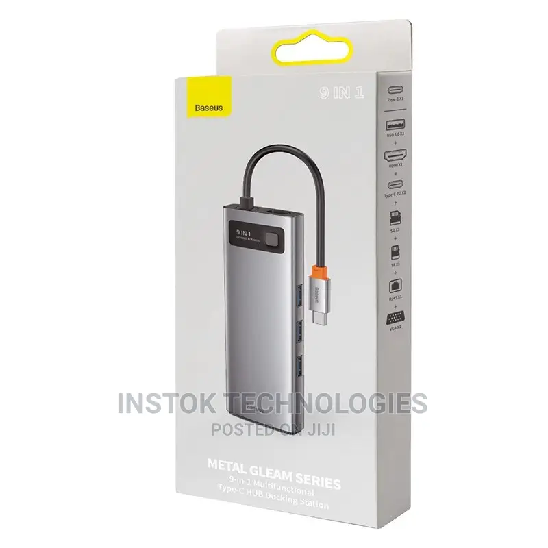 Baseus Metal Gleam Series 9-In-1 Multifunctional Type-C HUB