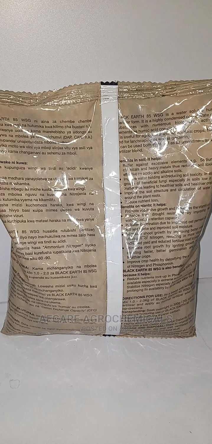 Blackearth 85 WSG Water Soluble Soil Amendment and Blend 1kg