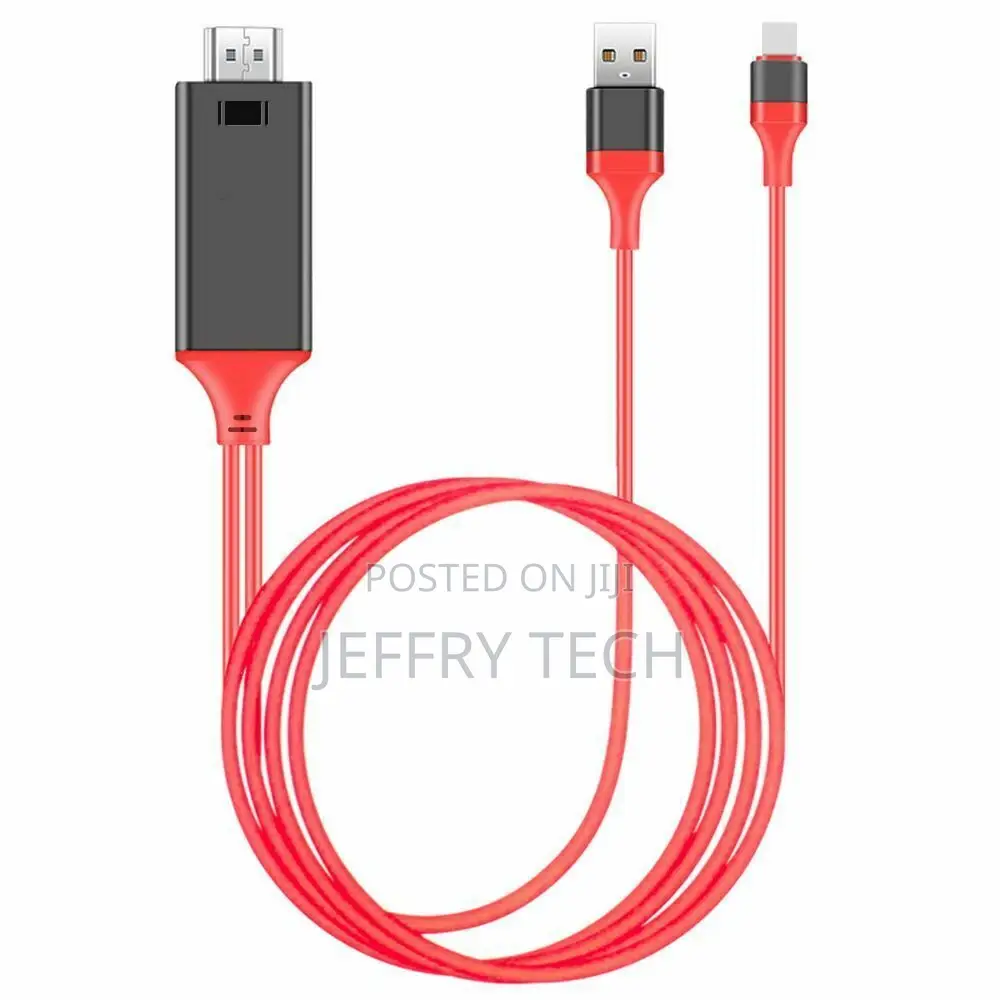 Lightning 8 Pin to Hdmi Cable With USB Charger 1080P HDTV MH