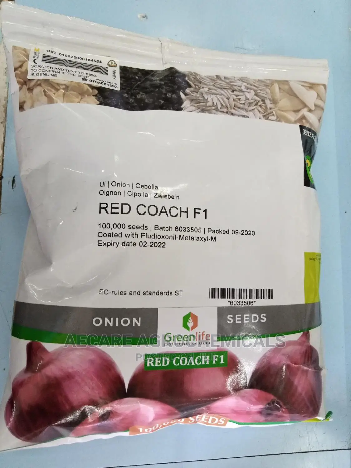 Redcoach F1 Hybrid Onion Seeds 400G