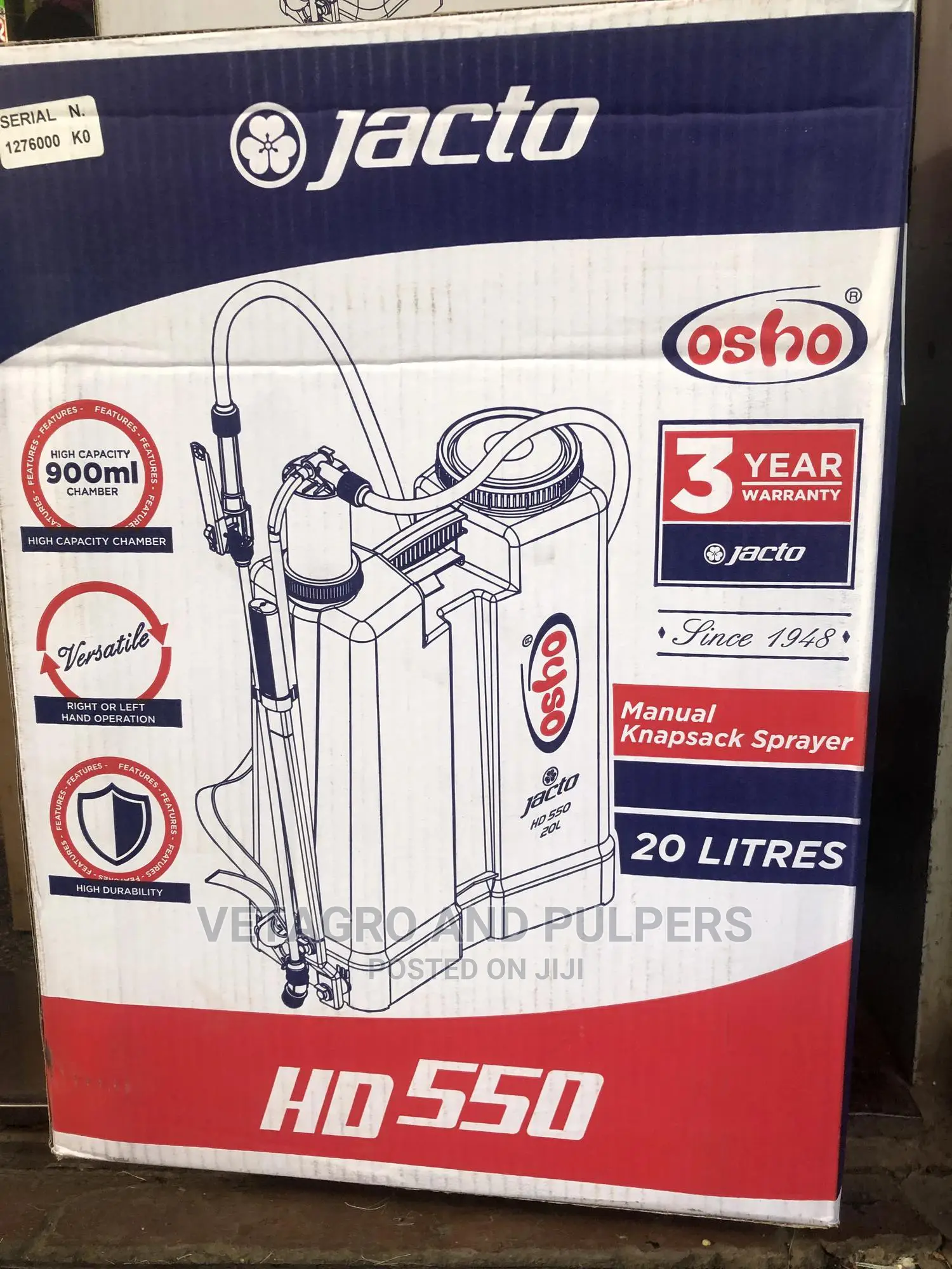 Jacto Hd Manual Knapsack Sprayer