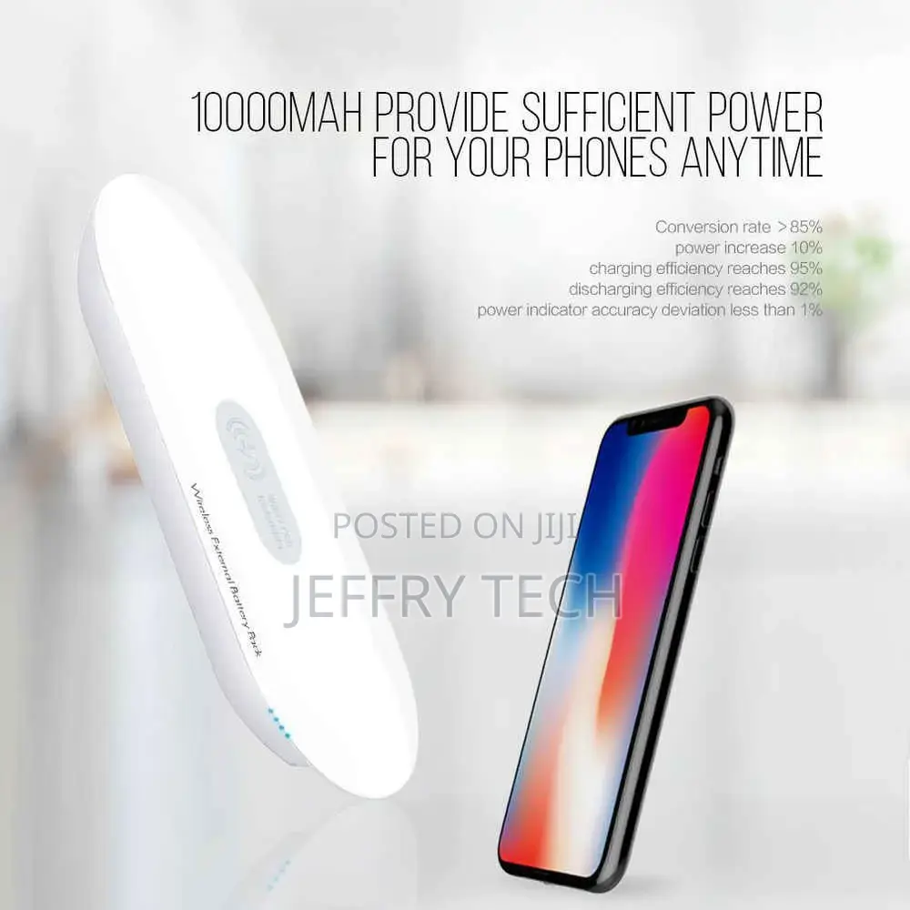 LDNIO 10000mah Qi Wireless Charger Power Bank External Batte