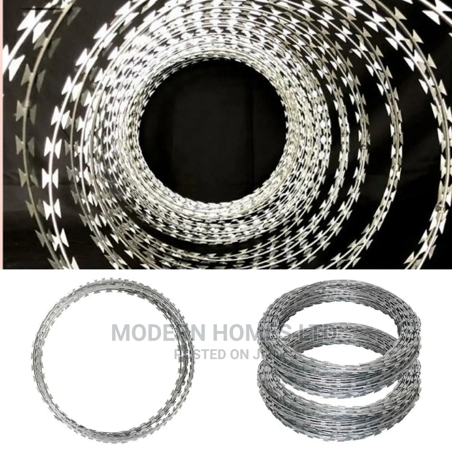 Razor Wire - Galvanized, PVC Coated and Stainless Steel