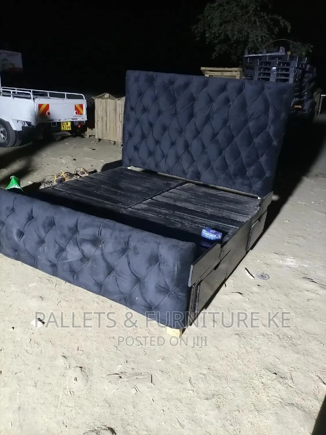 Upholstery Pallet Bed