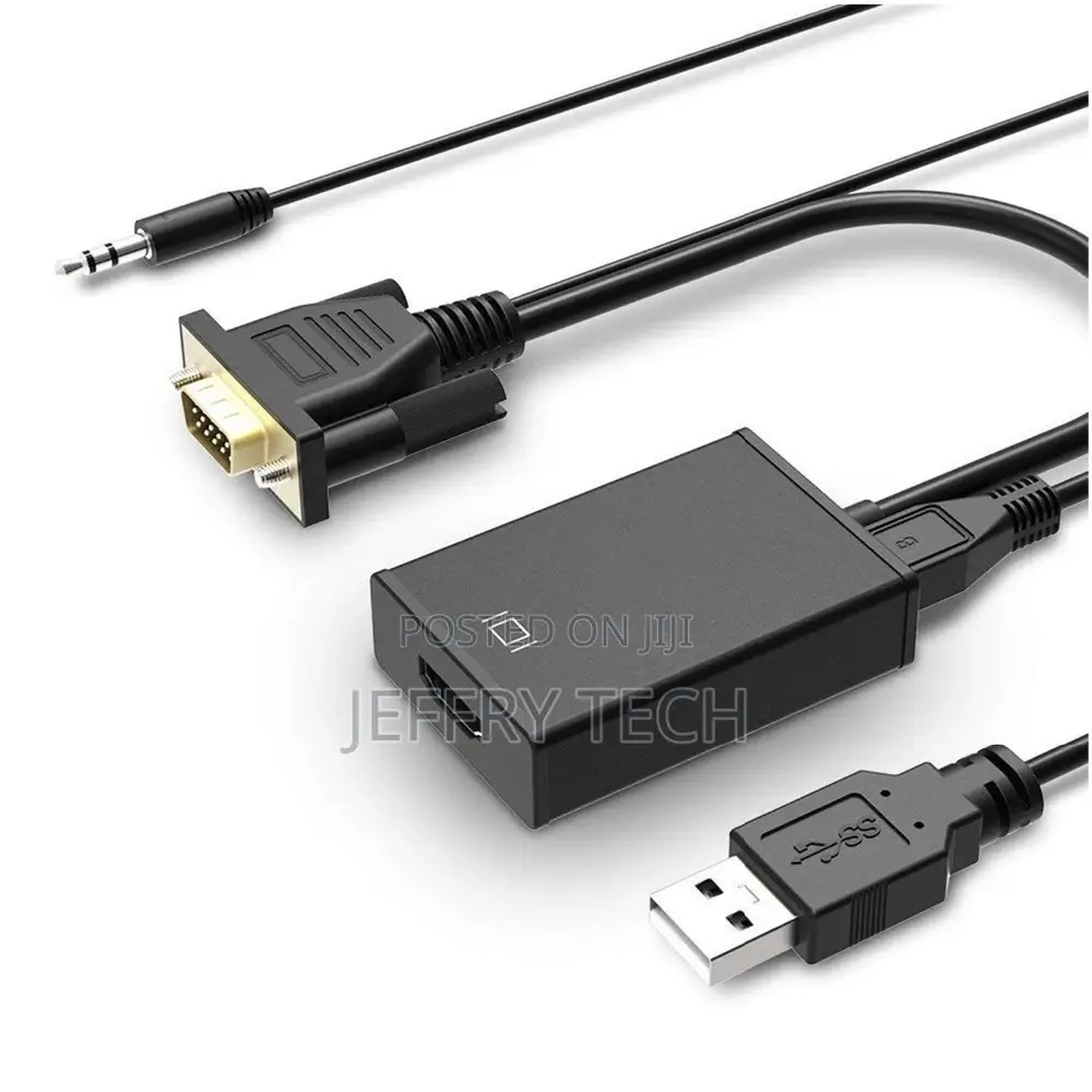 Output 1080P HD Audio VGA to HDMI TV Video Cable Converter A