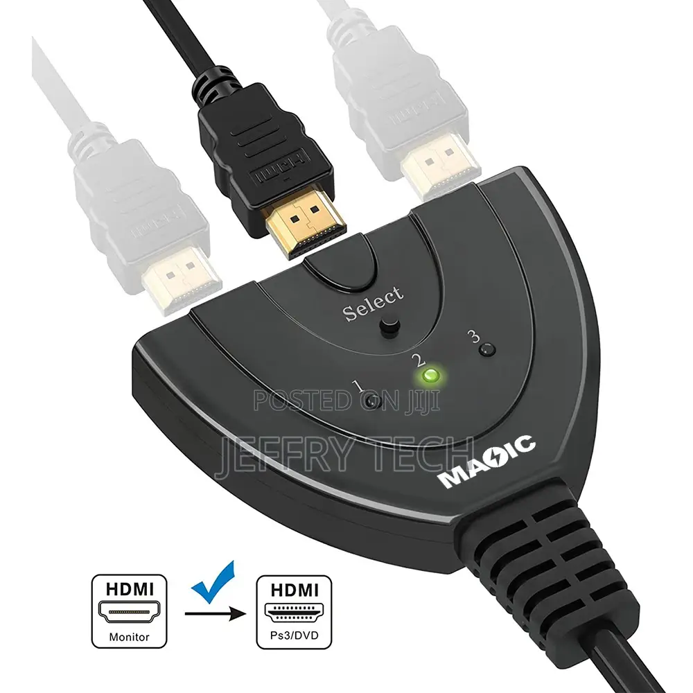 3 Port HDMI 1080P 3D Switcher 3x1 Auto Switch 3 In