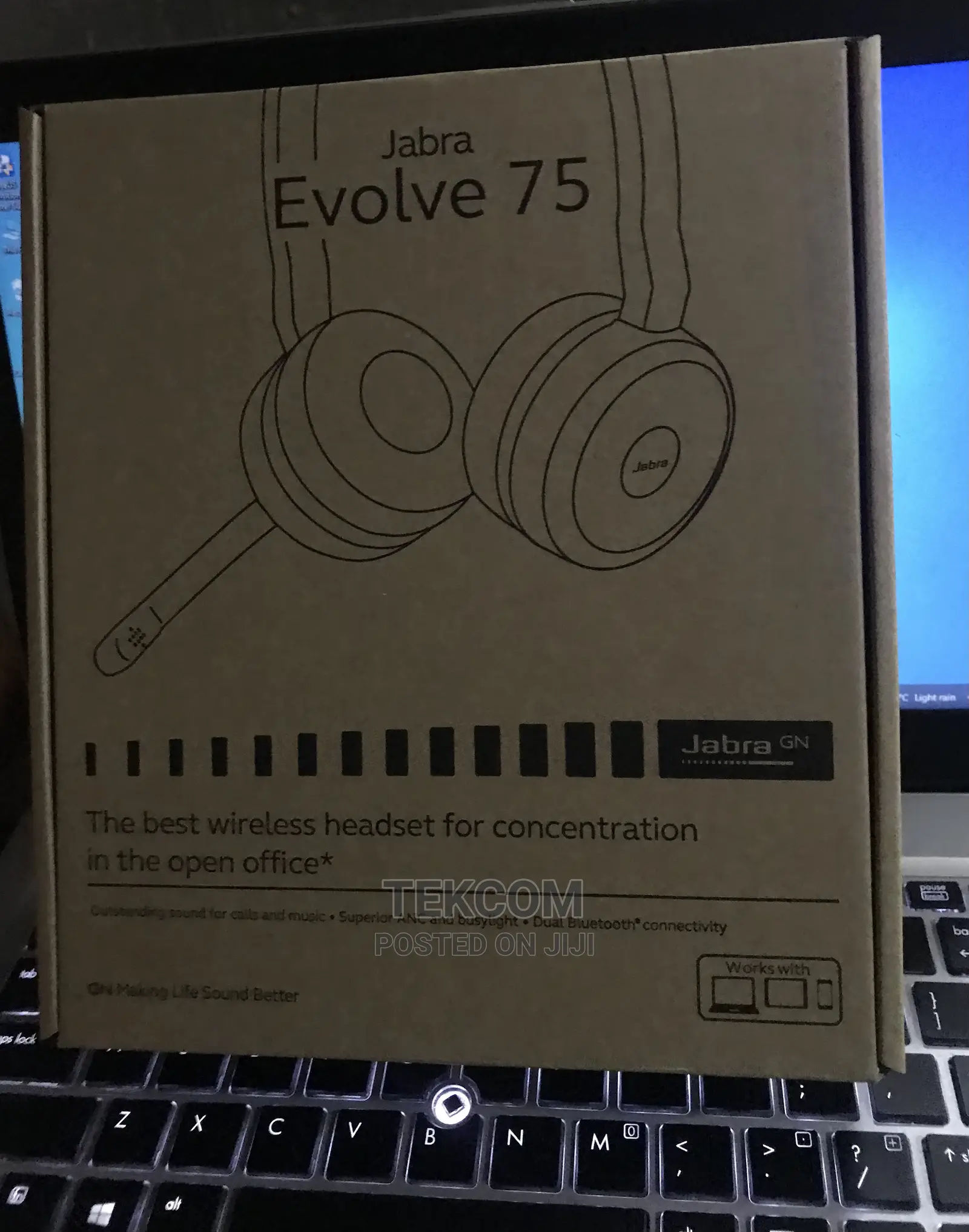 Jabra Evolve 75 UC Stereo Wireless Bluetooth Headset