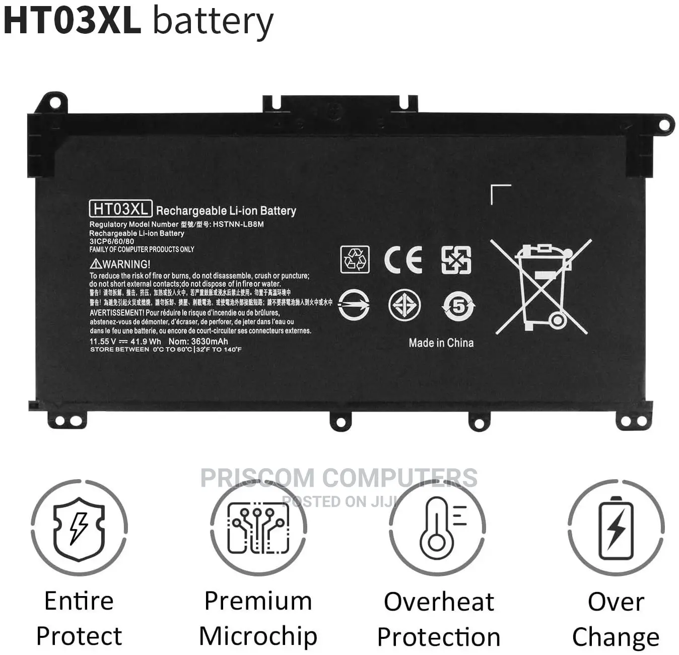HP Ht03xl Battery Original for Pavilion Laptop 14-Ce 14-Cf