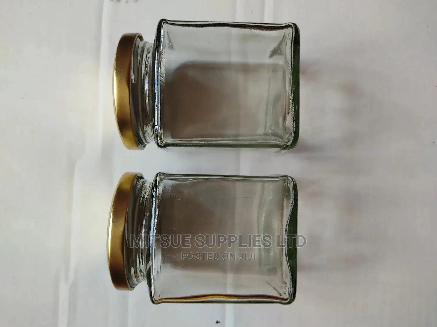 A Set of 15 Square Glass Spice Jars-250ml