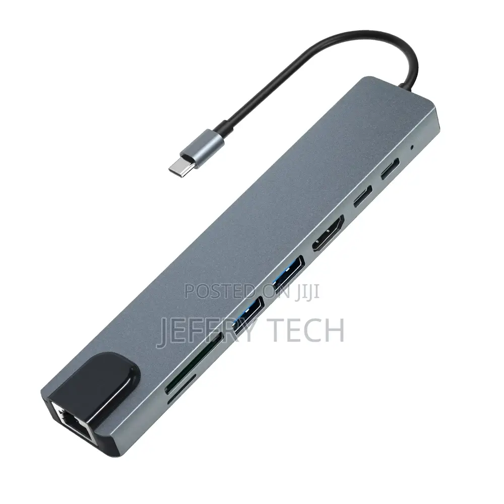 High Quality 8 in 1 Type-C Hub Multiport Dock Station With 4