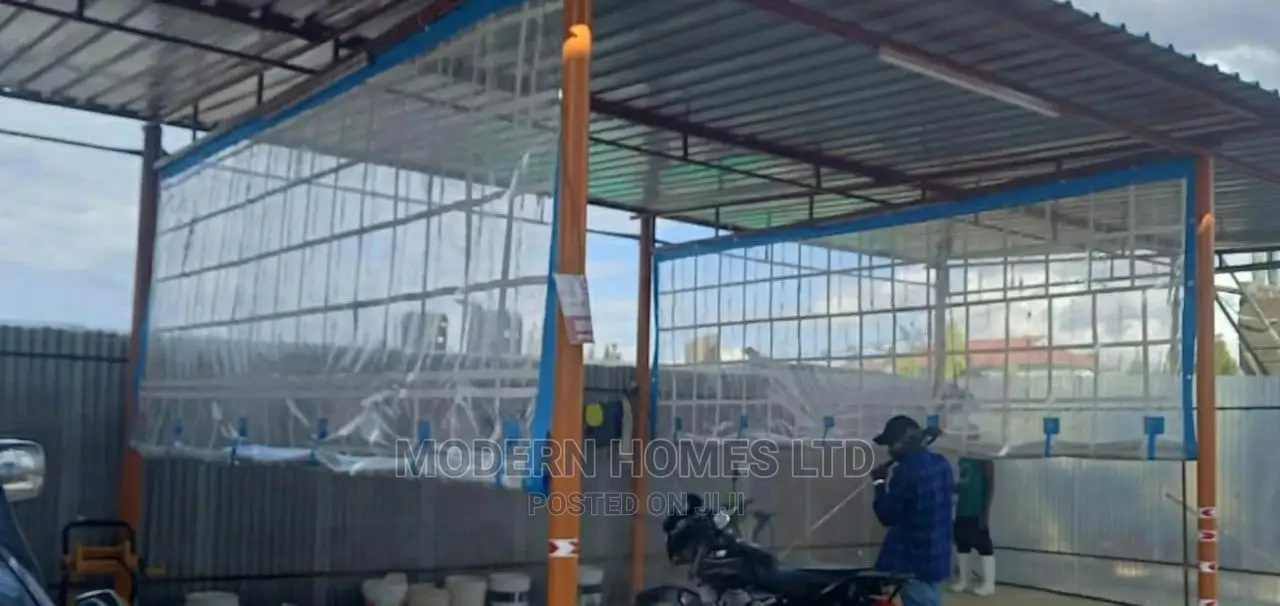Waterproof Car Wash Partition - PVC Clear Transparent