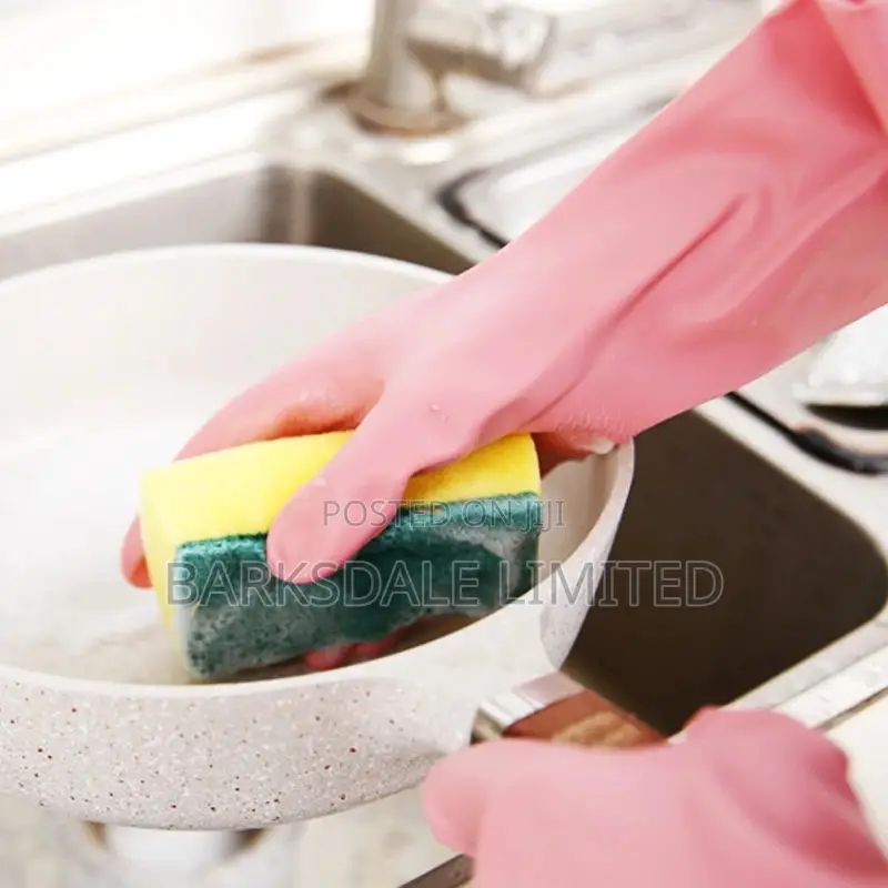 Domestic Silicone Rubber Gloves Latex Nitrile Kitchen Pink