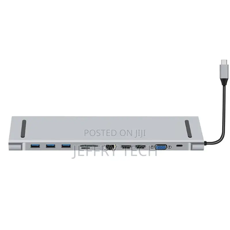 USB Hub 11 in 1 With Gigabit Network 2 HDTV PD Charging For