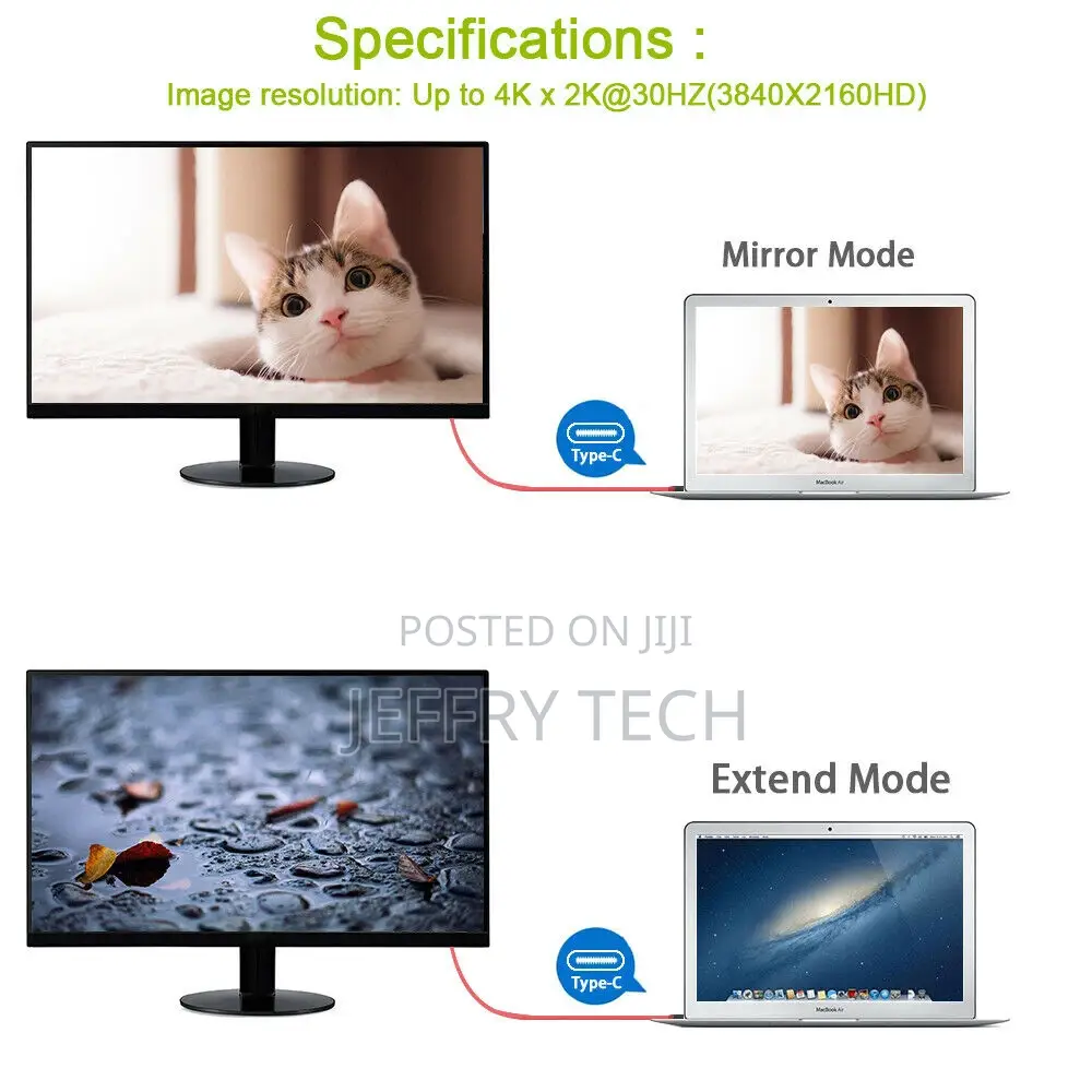 USB Type C to HDMI 4K HDTV TV Cable Adapter for Samsung Gala