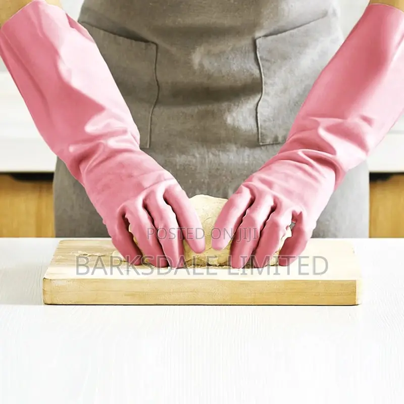 Domestic Silicone Rubber Gloves Latex Silicon Kitchen Pink