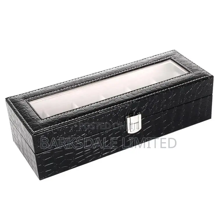 Watches Display Holding Organizer Box Case Jewelry 6 Pod
