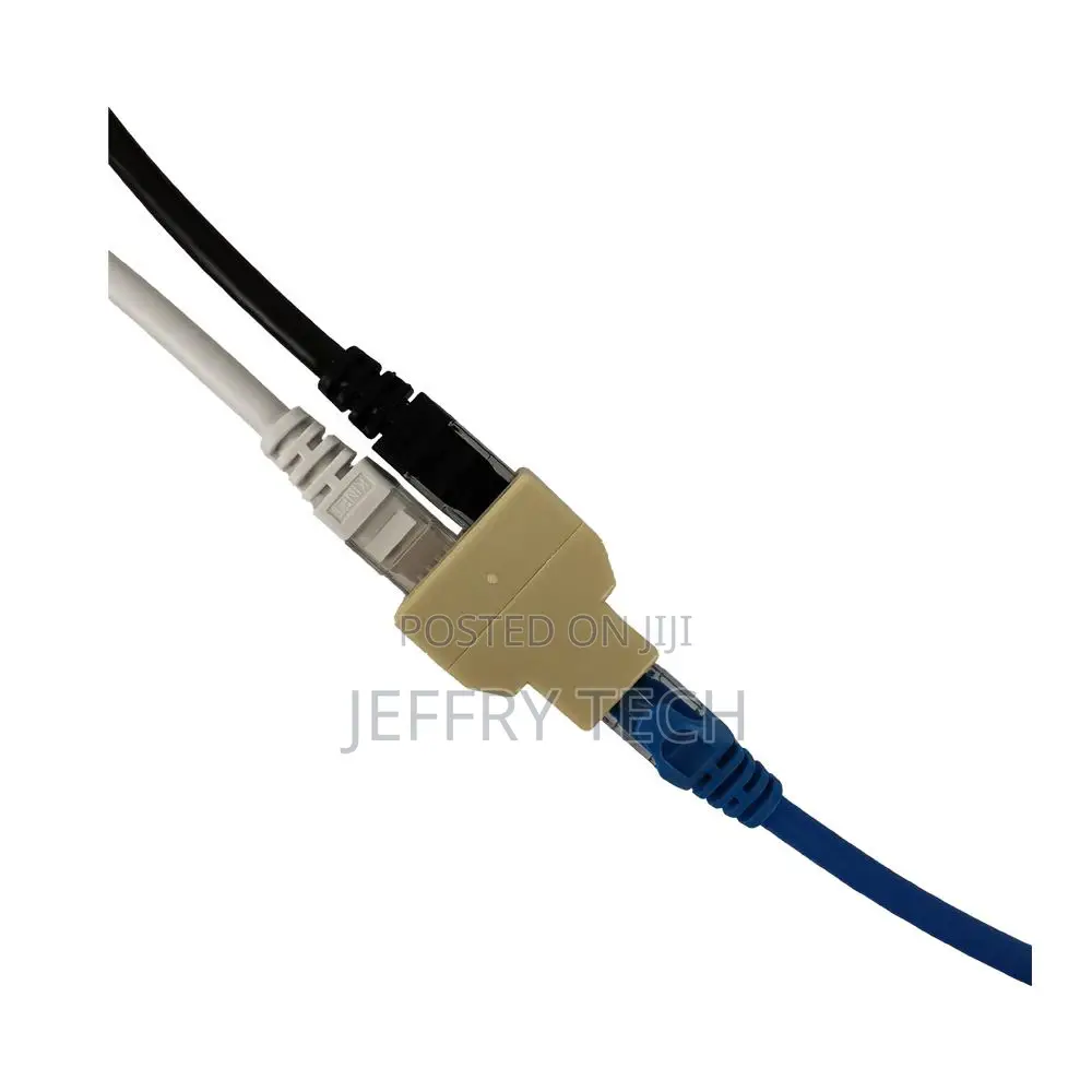 RJ45 Ethernet LAN Network Y Splitter Double Adapter Cable Co