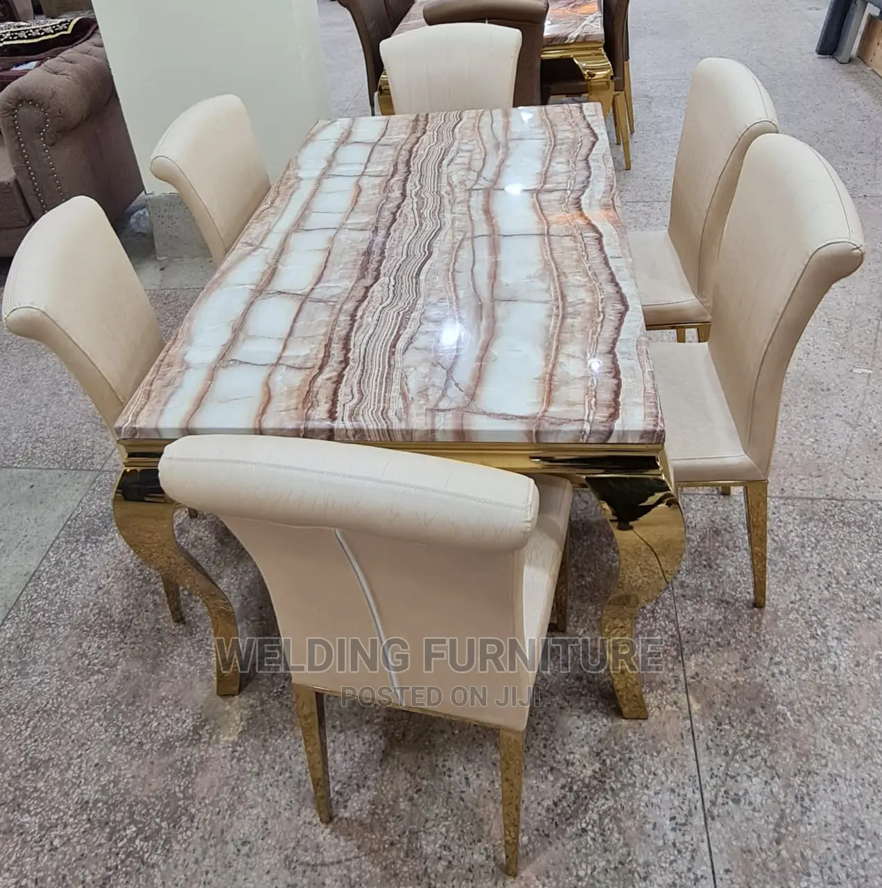 Marble Table + 6 Seat