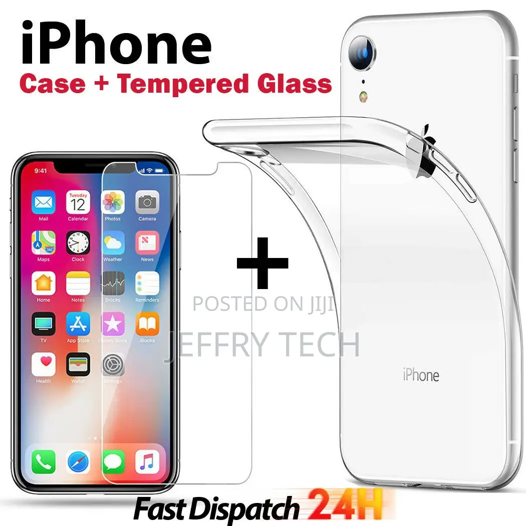 Case + Tempered Glass for iPhone 6s 7 8 Plus SE XS Max XR 11