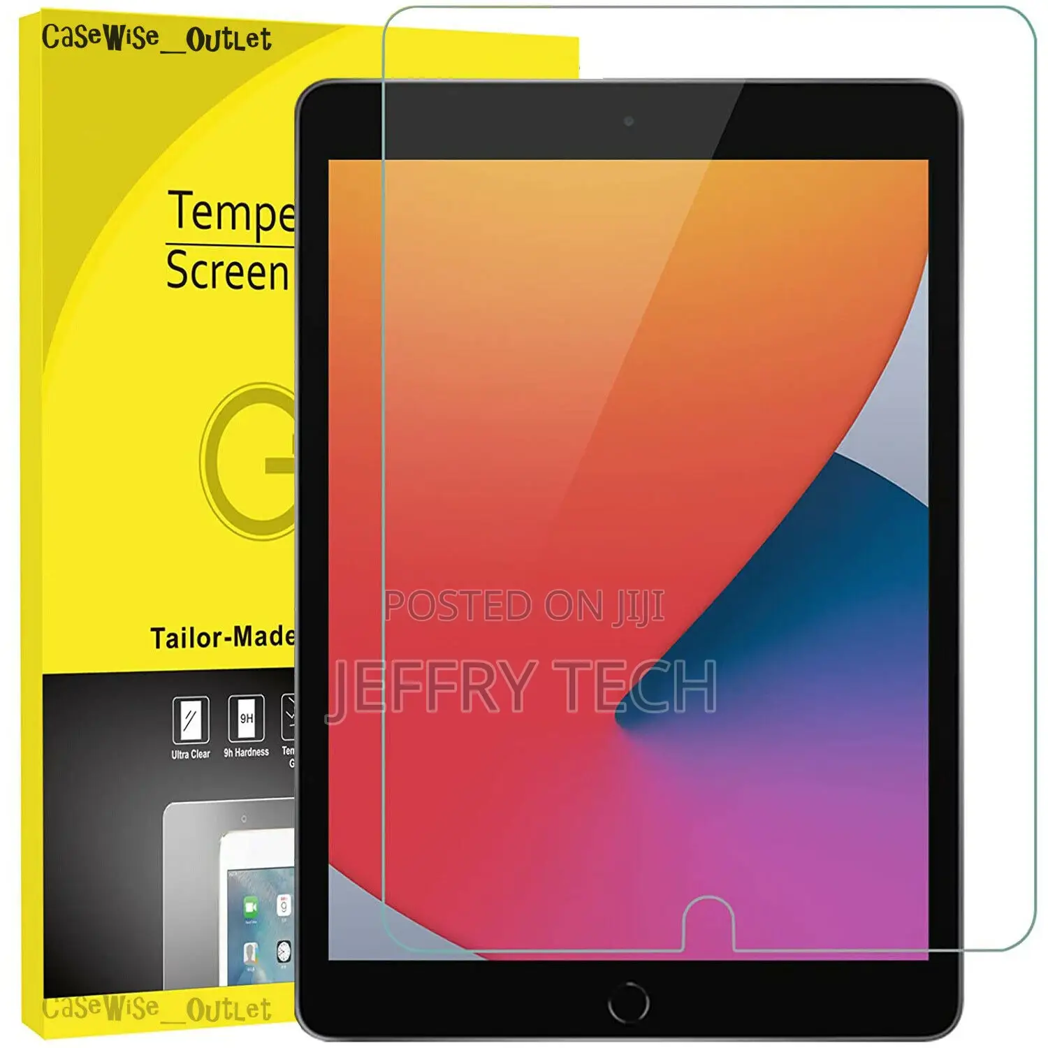 Tempered Glass Screen Protector for iPad 10.2" 9th 8th 7th G