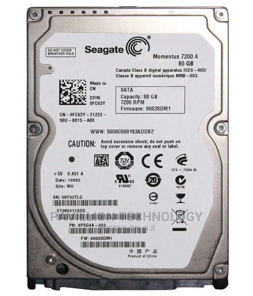 80 Gb Sata Hdd Laptop