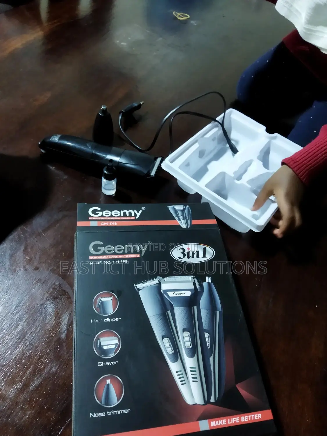 Geemy Original Rechargeable Hair Shaver and Trimmer Set