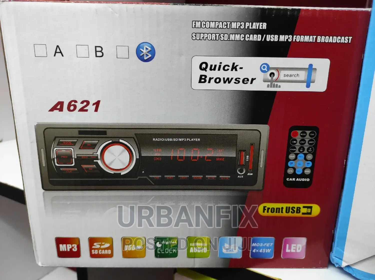 Bluetooth Car Radio With FM/USB/AUX and Mem Card Slot