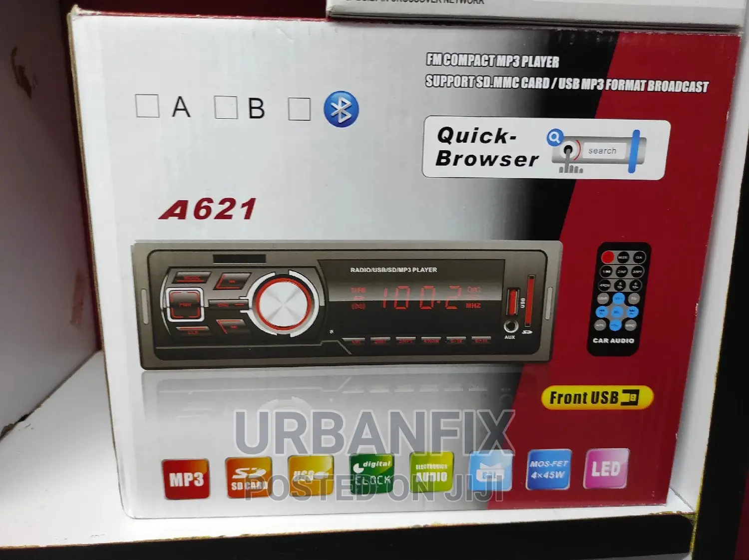 Bluetooth Car Radio With FM/USB/AUX and Mem Card Slot