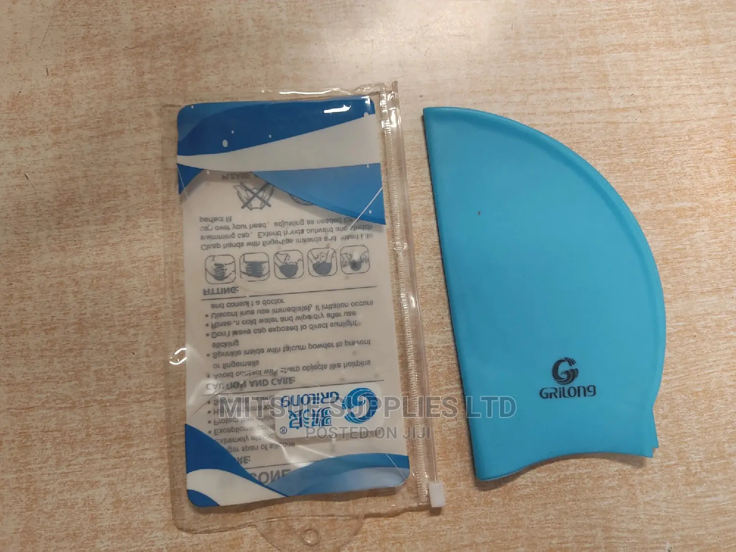 Grilong Silicone Swimming Cap- Red