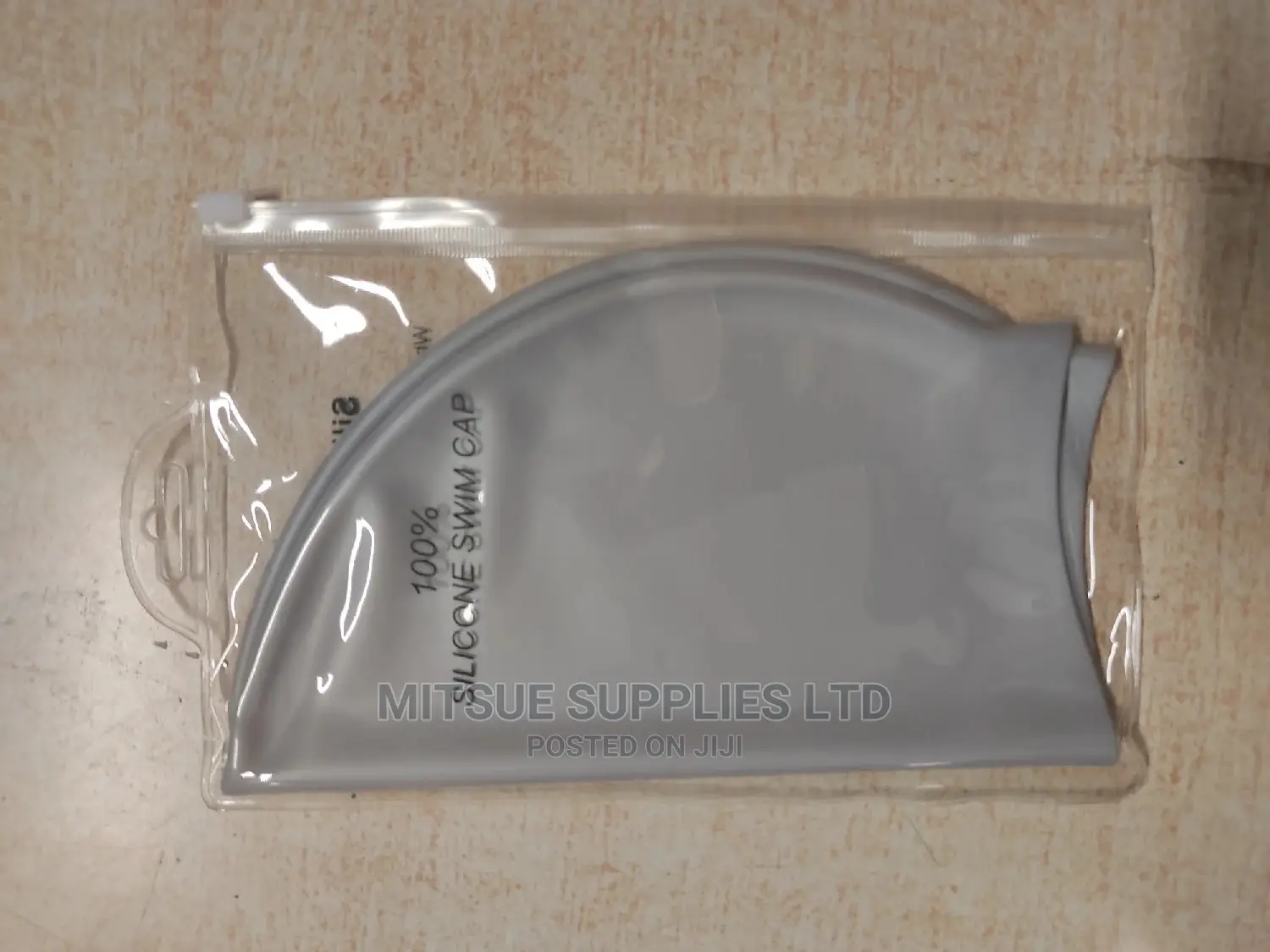 -Silicone Swim Cap- Grey