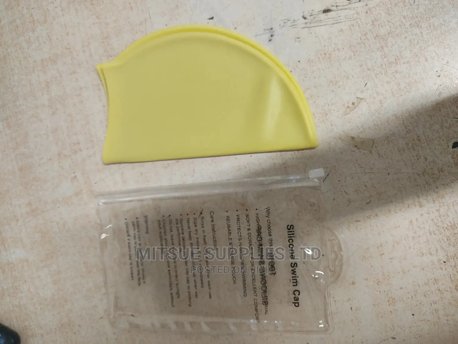 Silicone Swim Cap- Yellow
