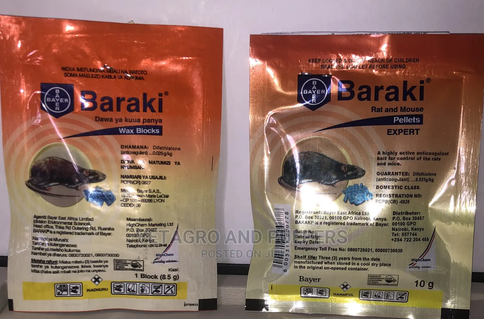 Baraki Rat and Mouse Rodenticide (Block and Pellets)