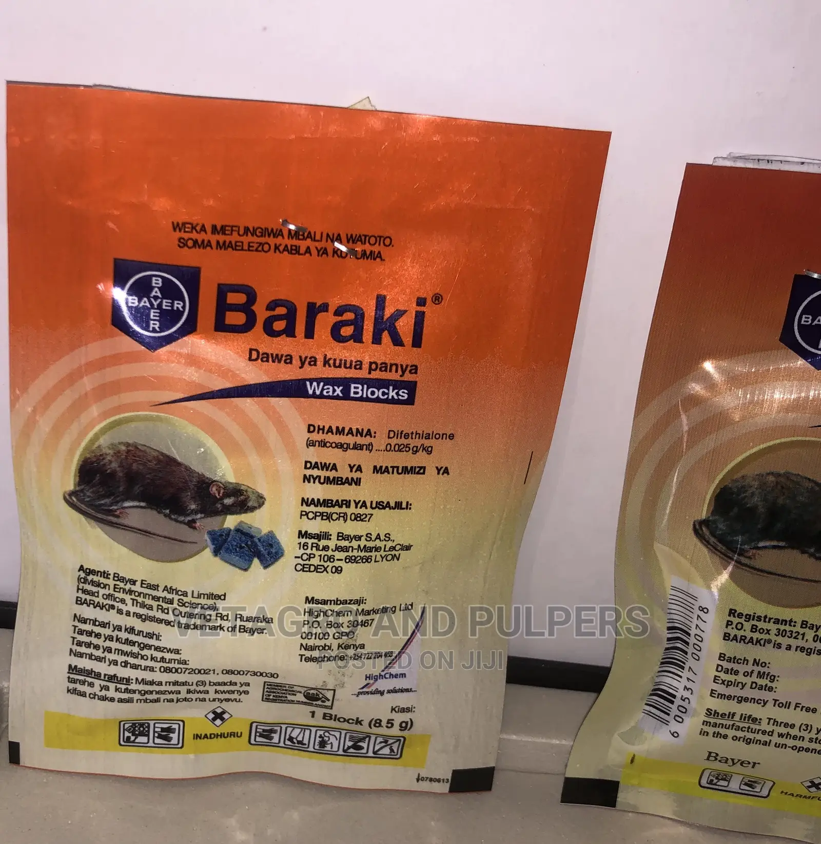 Baraki Rat and Mouse Rodenticide (Block and Pellets)