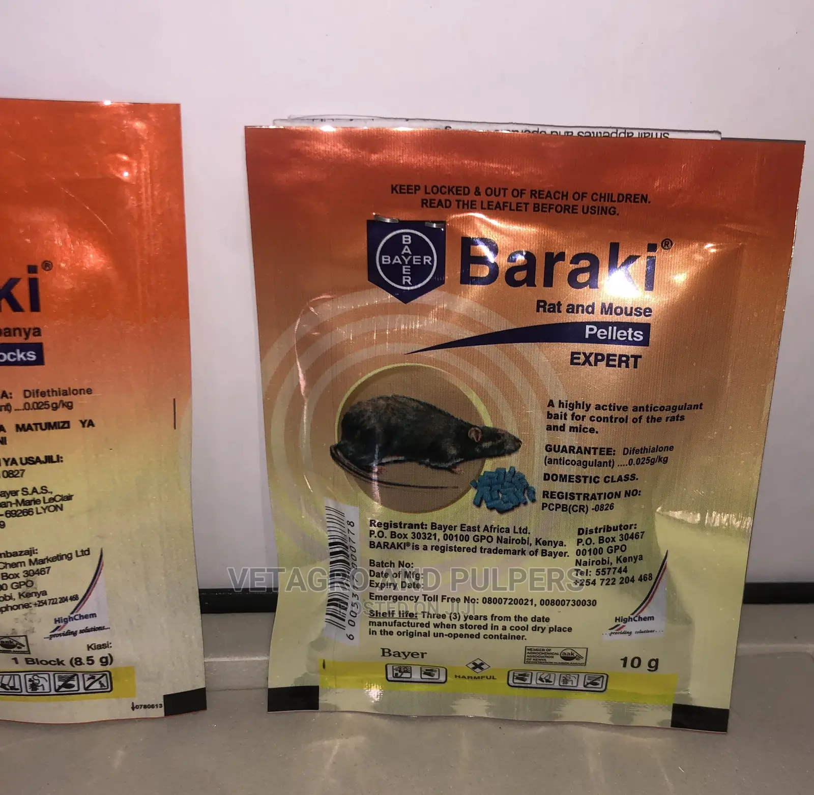 Baraki Rat and Mouse Rodenticide (Block and Pellets)