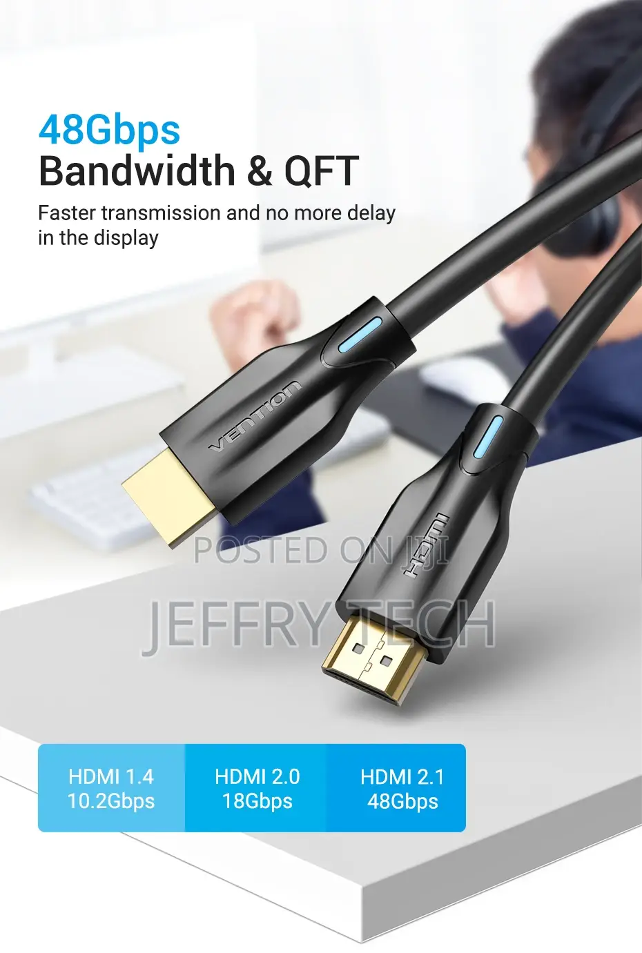 Vention 8K HDMI Cable 3M Black