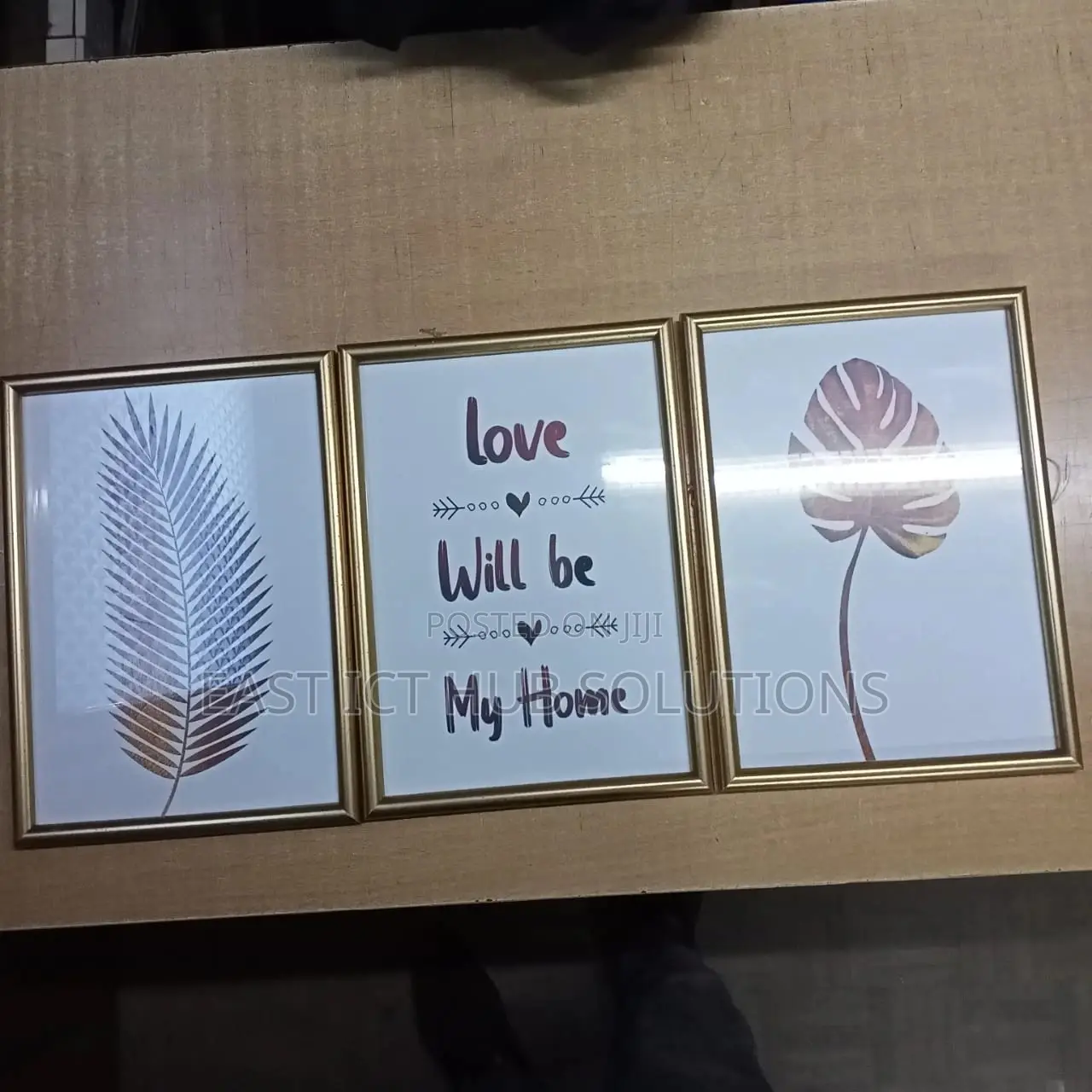 Slim Gold A4 Frames With Artworks