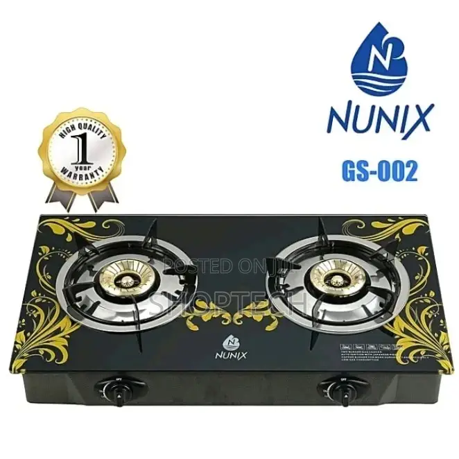 Gas Stove, Glass, 2 Burner GS