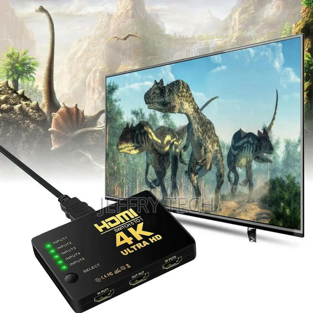 Maijiabao 1pc New 5 in 1 HDMI Splitter Switch Adapter Switch