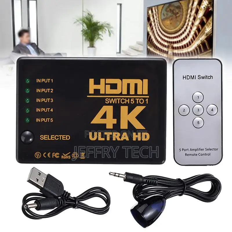Maijiabao 1pc New 5 in 1 HDMI Splitter Switch Adapter Switch