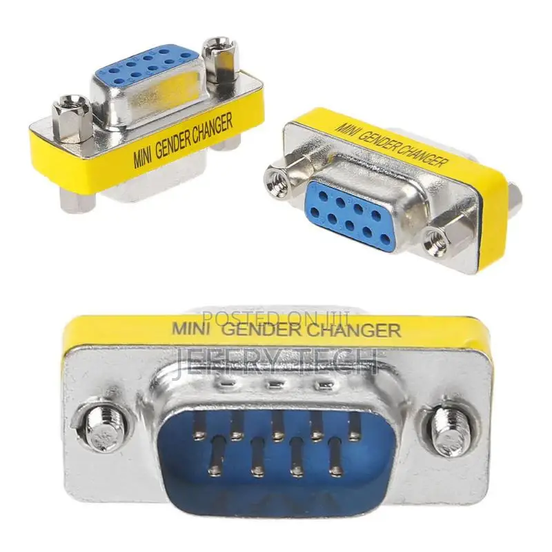 2pcs DB9 MINI Gender Changer Adapter 9pin RS232 Com D-Sub VG