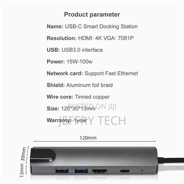 Type-C to Hdmi Pd 5 in 1 Notebook Docking Station Usb3.0 Hub
