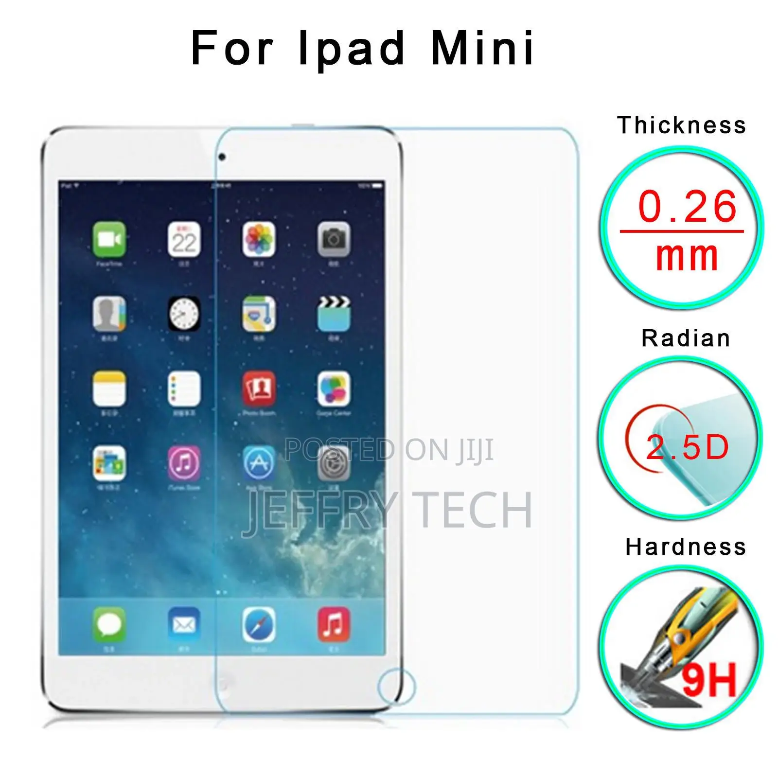 For Apple iPad Mini 1 2 3 9H Clear Premium Tempered Glass Sc